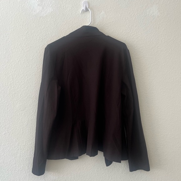 Eileen Fisher Open Front Stretchy Brown Blaster‎ Viscose Sz Large - Picture 5 of 5
